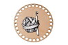 Drevené dno na košík s potlačeným motívom - kruh 15 cm Klbko