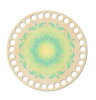 Drevené dno na košík s potlačeným motívom - kruh 15 cm Mandala 229