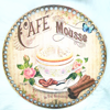 Drevené dno s UV potlačou na hačkovaný košík kruh 30 cm - Cafe Mousse 715