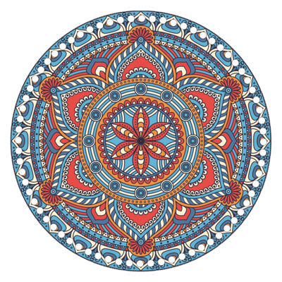 Drevené dno s potlačeným motívom kruh 30 cm - Čarovná mandala 053