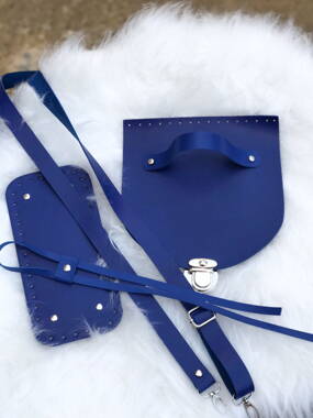 Set na tašku z eko kože  - kráľovská modrá